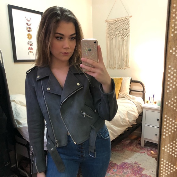 Zara faux suede cropped jacket - Picture 3 of 4